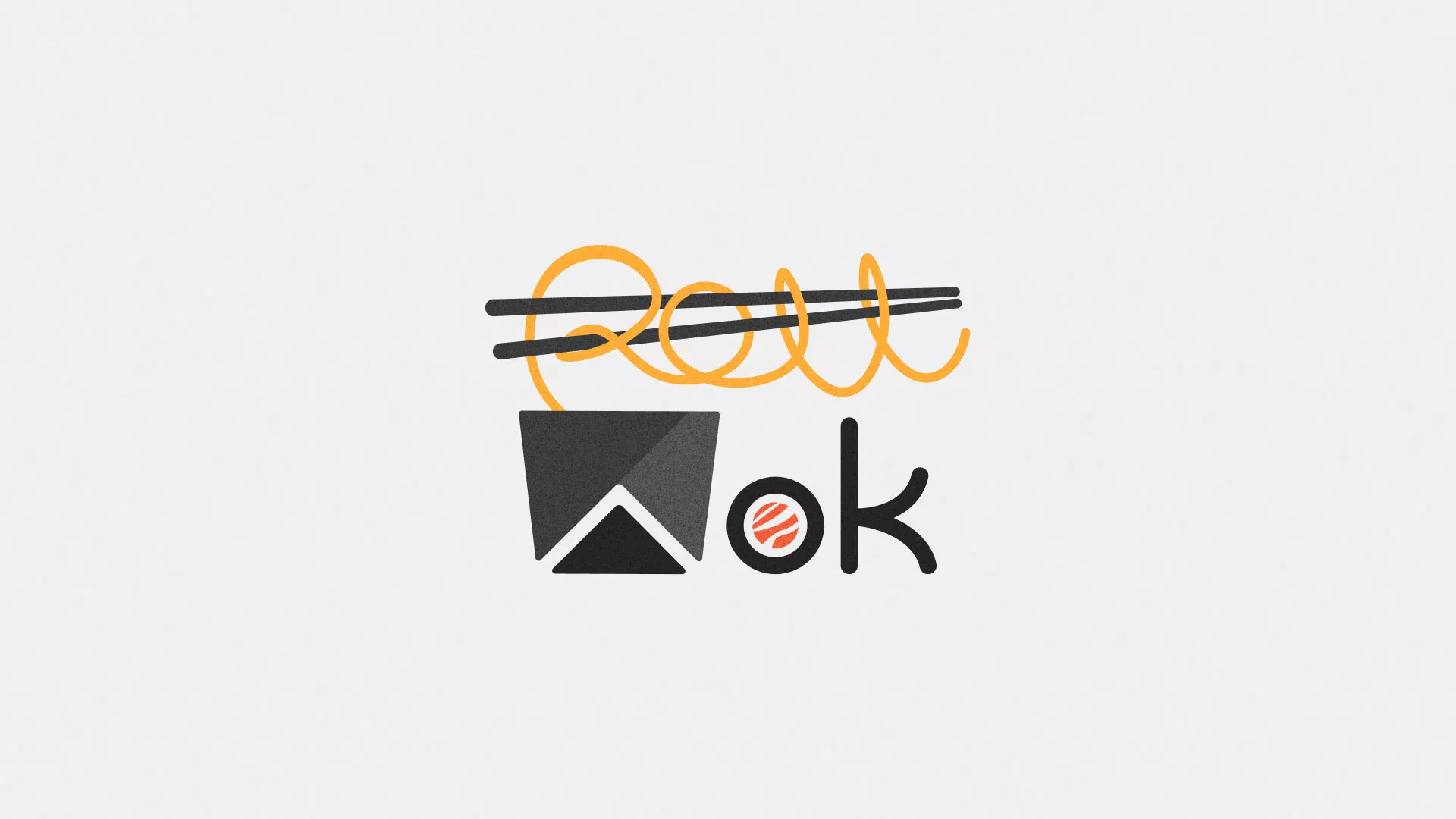 Разработка логотипа суши-бара «Roll Wok Club» в Старом Осколе